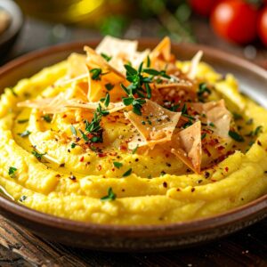 Cremige Fava mit knusprigem Filo und Kräutern – Vorspeise im Kreta Kochkurs in Fürth bei Nürnberg